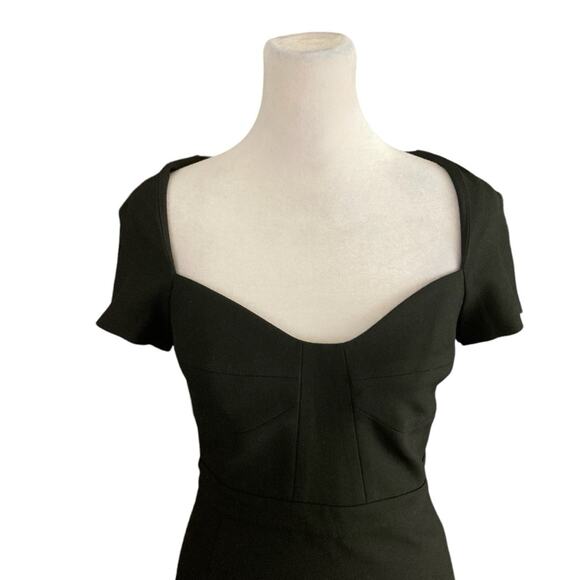 Diane Von Furstenberg DVF Black Katrina Square Neck Line Sheath Dress Size 2 - Picture 6 of 11